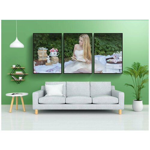 фото Набор модулных постеров для интерьера "отдых, чаепитие, сладости" 60x90 см. в тубусе, без рамки lotsprints