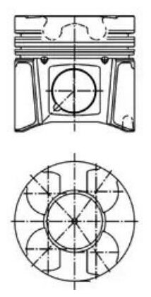 Поршень Dm.87.01x3.00x1.75x2.5 Std Цена За 1 Шт. KOLBENSCHMIDT арт. 99433600