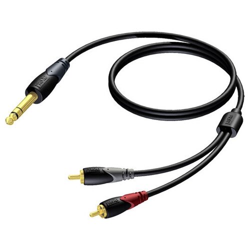 Кабель аудио 1xJack - 2xRCA Procab CLA719/1.5 1.5m кабель аудио 1xjack 2xrca vention vab r01 s100 1 0m