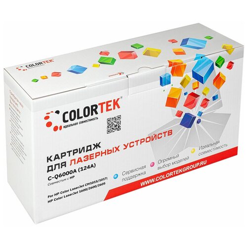 Картридж лазерный Colortek CT-Q6000A (124A) черный для принтеров HP картридж лазерный colortek ct q6000a 124a черный для принтеров hp