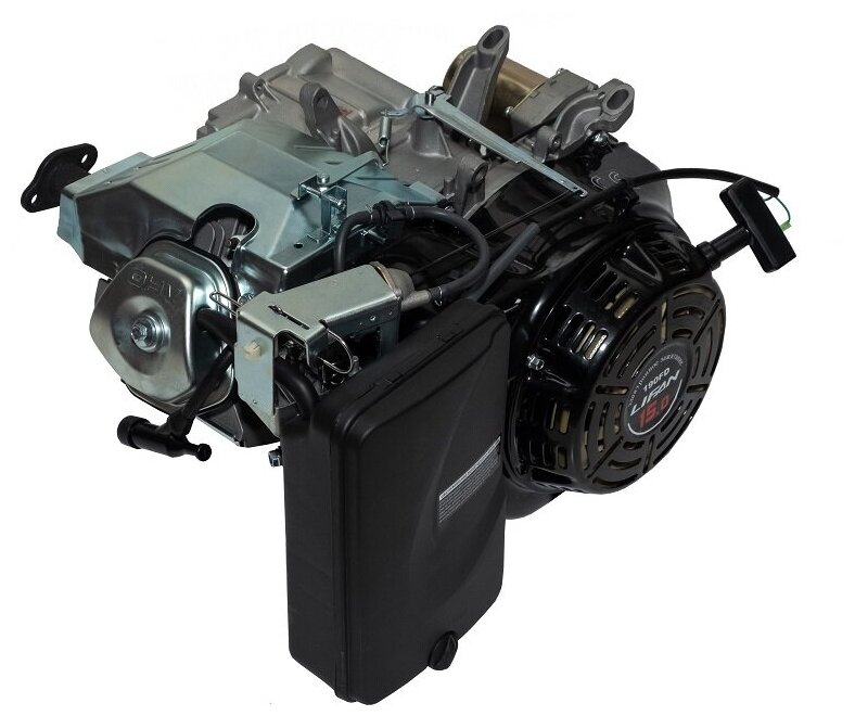Двигатель бензиновый Lifan 190FD-V конусный вал короткий 54.45 мм (15л.с., 420куб. см, конусный вал, ручной и электрический старт) - фотография № 6