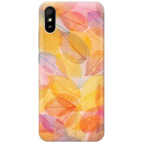 фото Re:pa накладка transparent для xiaomi redmi 9a с принтом "разноцветные листья"