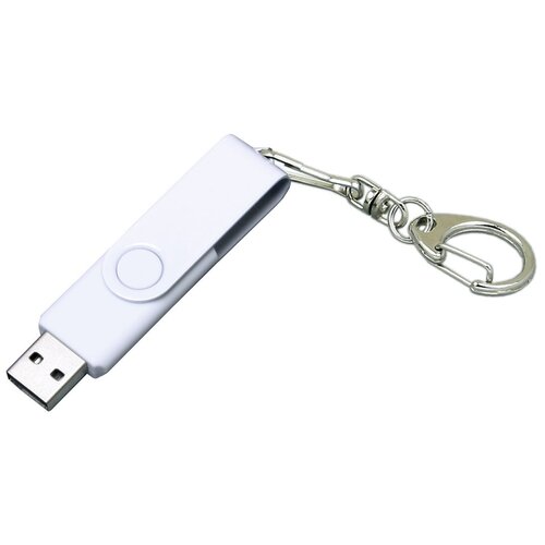 Флешка для нанесения Квебек Solid (32 Гб / GB USB 3.0 Белый/White 031 Twist пластик - металл Color PL192)