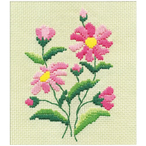 фото Набор для вышивания panna c-0758 ( ц-0758 ) букет космей 3 шт.
