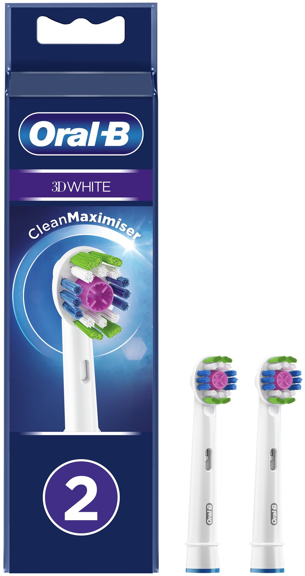 Насадка для электрической зубной щетки ORAL-B EB18рRB 3DWhite CleanMaximiser, 2 шт - фотография № 2