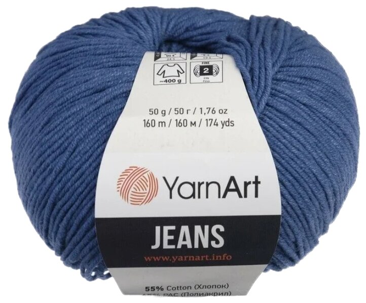 YarnArt Пряжа YarnArt Jeans (55% хлопок, 45% акрил) 50 гр, 160 м, 17 джинс , 1 моток