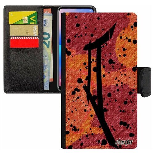 фото Чехол книжка на мобильный apple iphone 8, "знак зодиака" каллиграфия астрологический utaupia