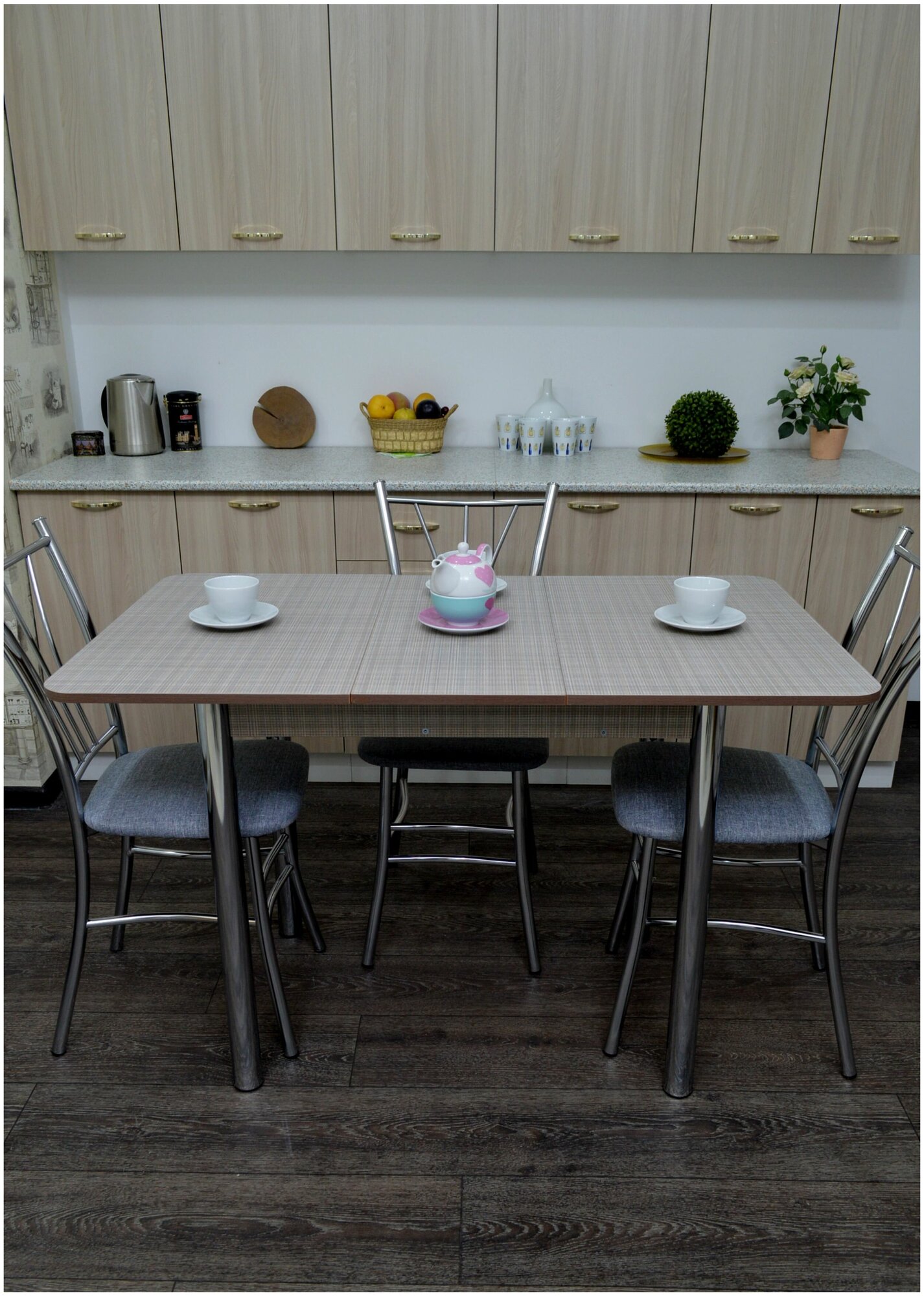 EVITА Стол кухонный Рим шане, стол обеденный, раскладной стол на кухню, раздвижной, стол для кухни - фотография № 9