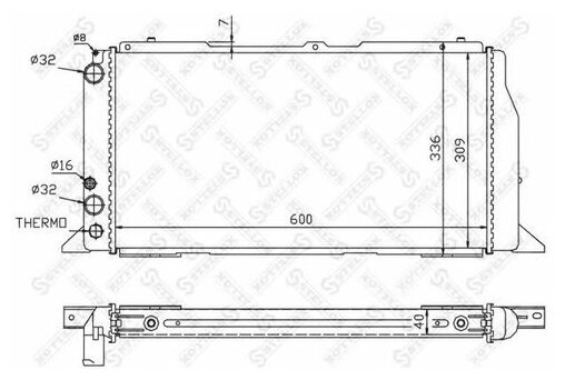 Основной радиатор (двигателя) Stellox 1025020sx для Audi 80 90 Coupe