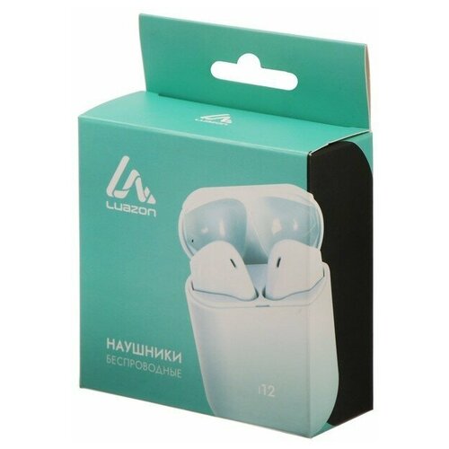 Наушники беспроводные LuazON i12 TWS BT 50 35300 мАч сенсор глянцевые белые 97100₽