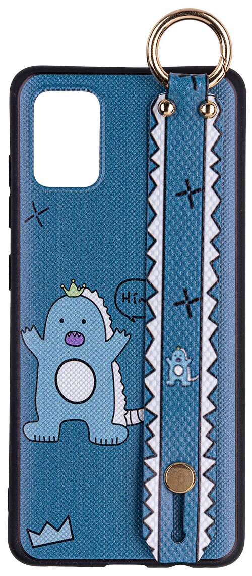 Чехол дизайнерский с лентой для Samsung Galaxy A51. Дракон в короне.