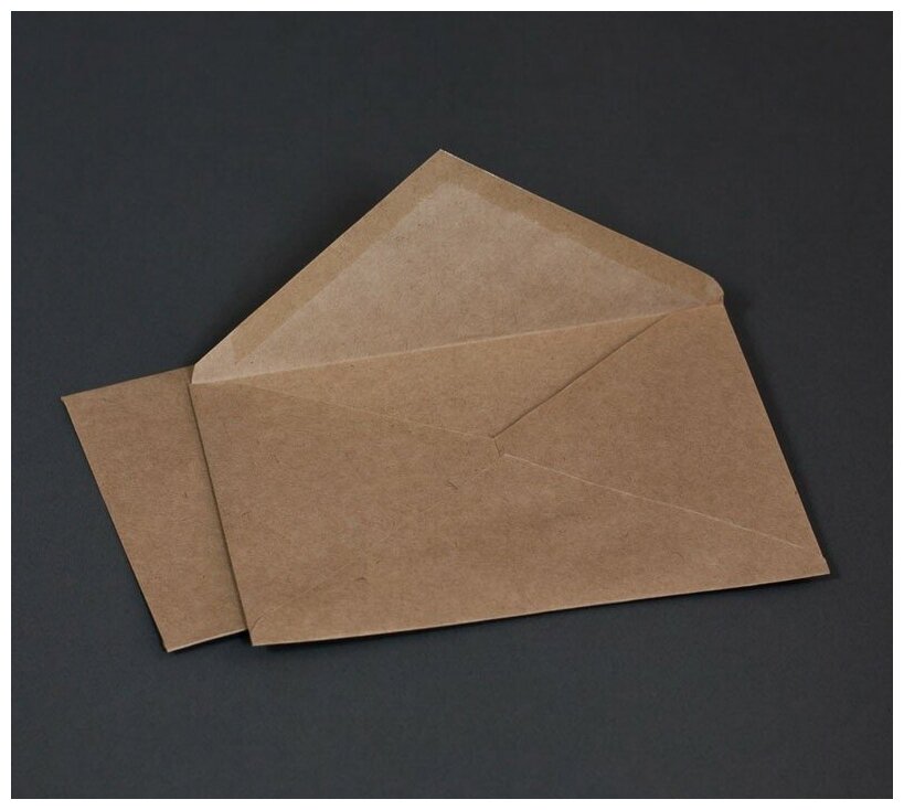 фото Конверт С5 коричневый крафт (162x229мм) 50 шт/уп