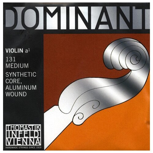 Thomastik 131 Dominant Отдельная струна А/Ля для скрипки размером 4/4, среднее натяжение струны для скрипки thomastik 135b dominant 4 4