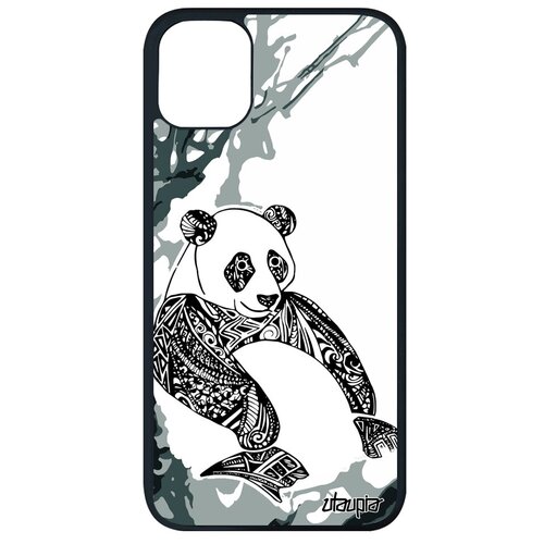 фото Качественный чехол для мобильного // apple iphone 11 pro max // "панда" стиль бамбук, utaupia, серый