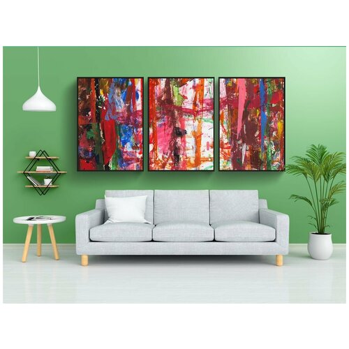 фото Набор модулных постеров для интерьера "краска, детского творчества, аннотация" 60x90 см. в тубусе, без рамки lotsprints