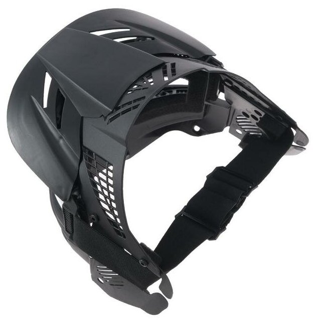 Очки-маска для езды на мототехнике разборные визор прозрачный козырек цвет черный