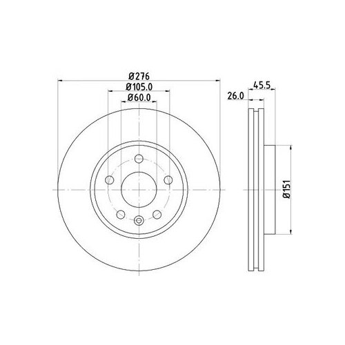 фото Диск тормозной | перед | nisshinbo nd6024k