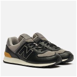 Мужские кроссовки New Balance 574 Premium, цвет черный, размер 44.5