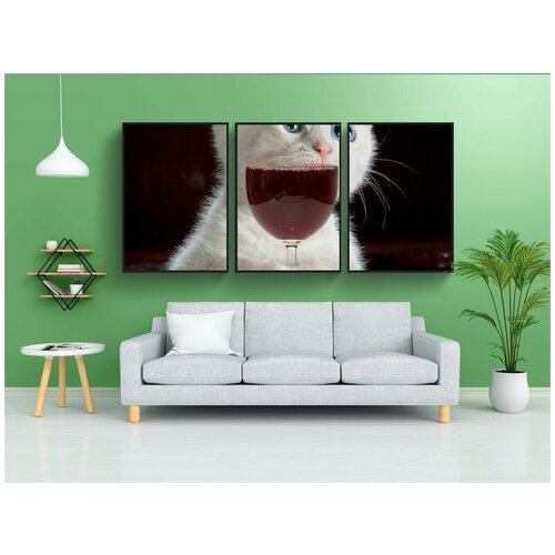 фото Набор модулных постеров для интерьера "кот, милый, котенок" 60x90 см. в тубусе, без рамки lotsprints