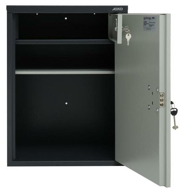 Шкаф офисный, шкаф сейф Aiko SL-65T с трейзером, шкаф бухгалтерский, металлический для хранения документов, с ключевым замком, ВхШхГ: 630х460х340 мм - фотография № 12