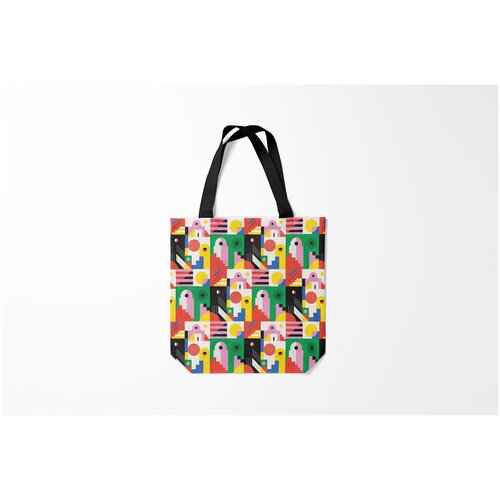 фото Сумка-шоппер / 40х40 см / популярные иллюстрации / геометрия города burnettie