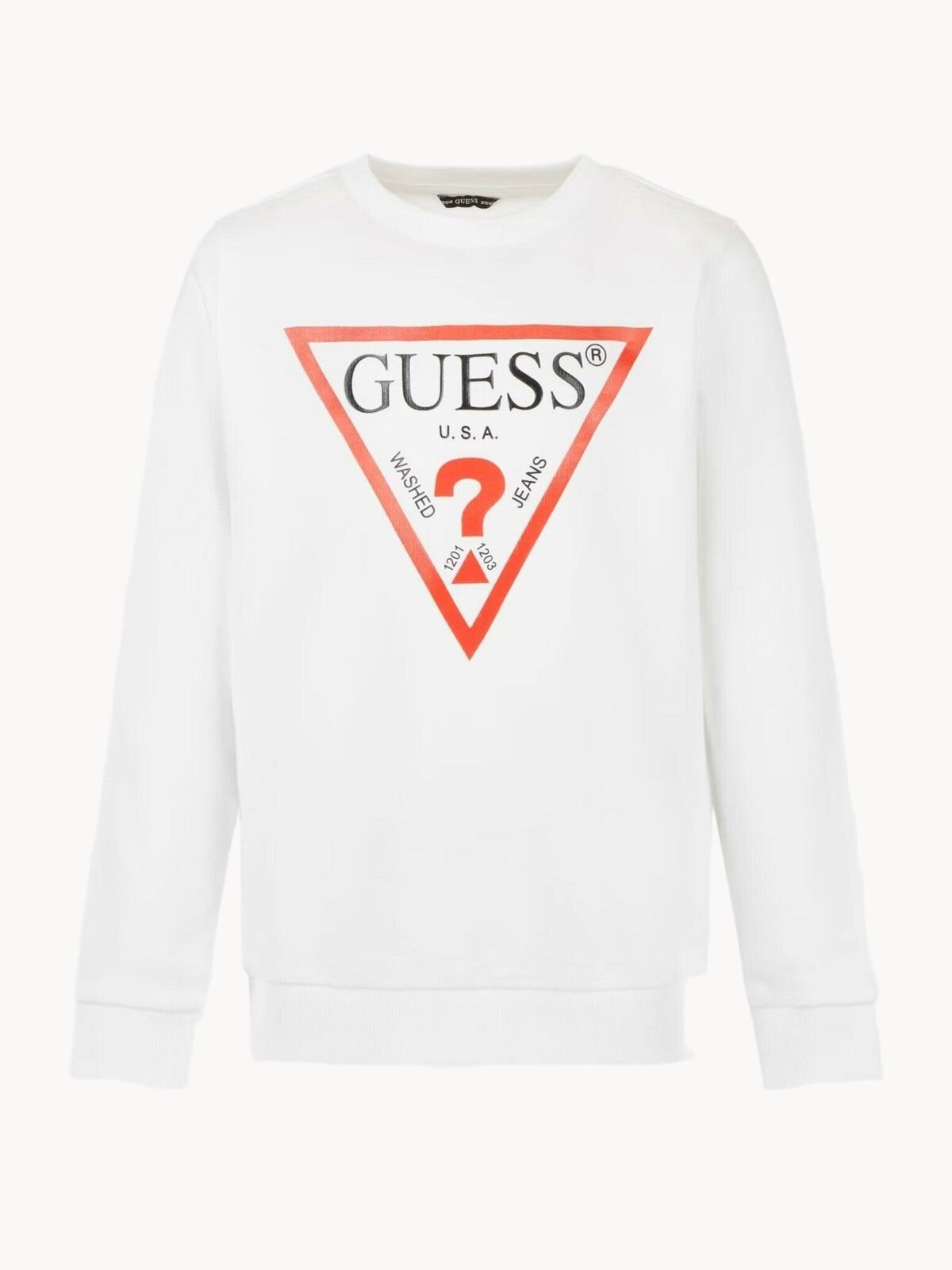 Свитшот GUESS LS Fleece_Core, размер 7, белый G011