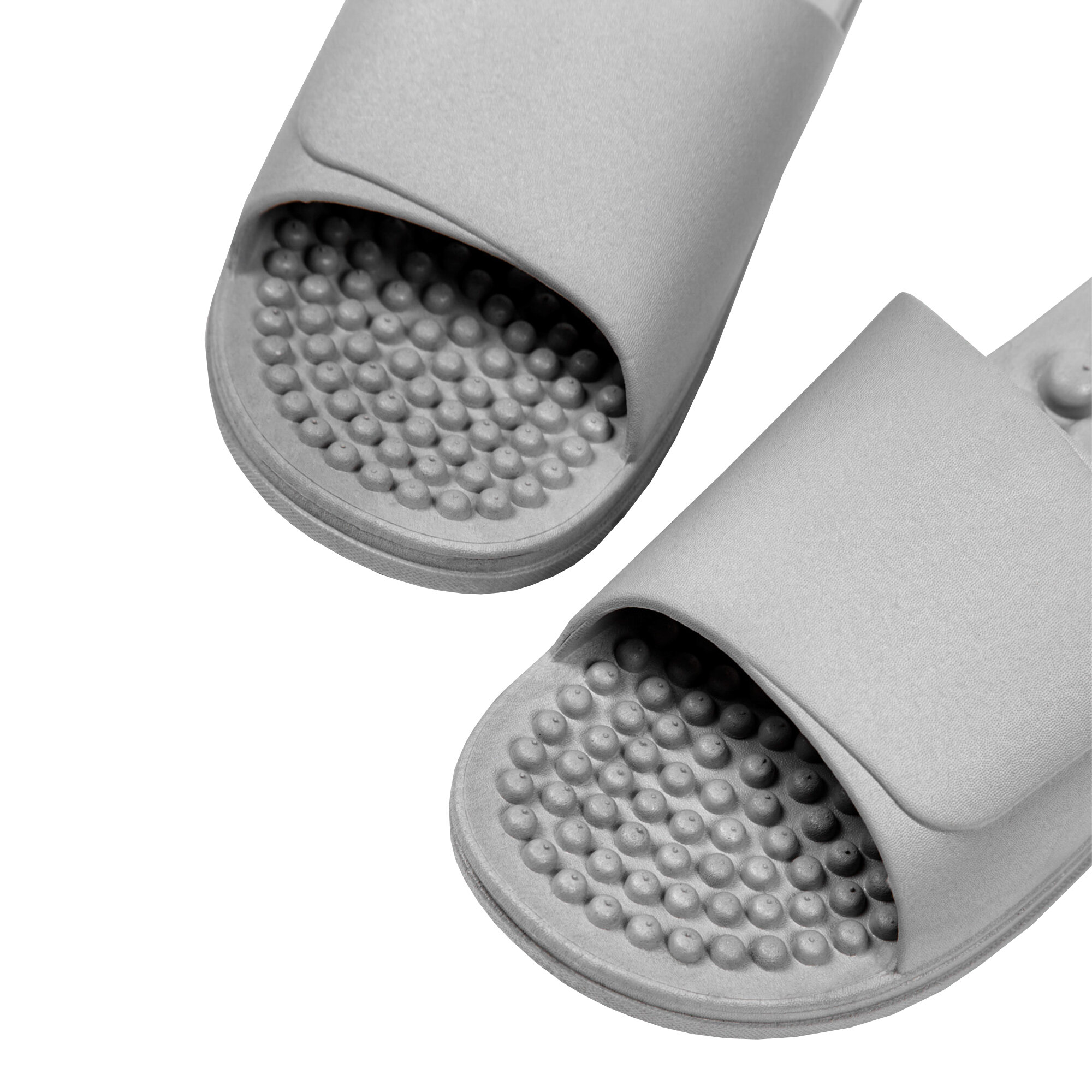 Тапочки с массажным эффектом AMARO HOME Healthy Feet Открытый нос (Серый) 38-39, grey - фотография № 10