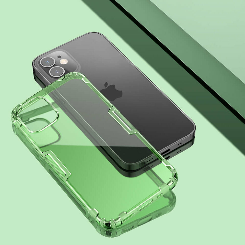 Накладка Nillkin Nature TPU Pro Case силиконовая для Apple iPhone 12 mini зеленая