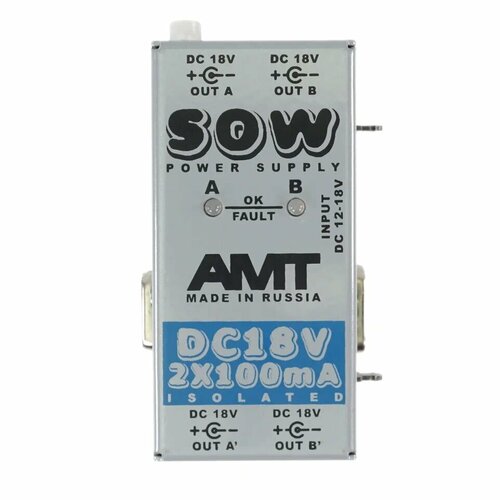 amt sow ps 4x100ma модуль блока питания для педалей эффектов AMT Sow PS-2 DC-18V 2x100mA