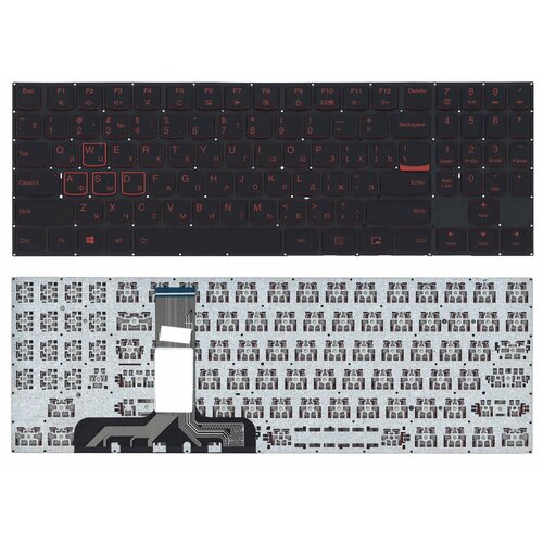 Клавиатура для ноутбука Lenovo Legion Y520 Y520-15IKB черная без рамки клавиатура keyboard для ноутбука lenovo legion черная без рамки с подсветкой гор enter 80wk00j6rk