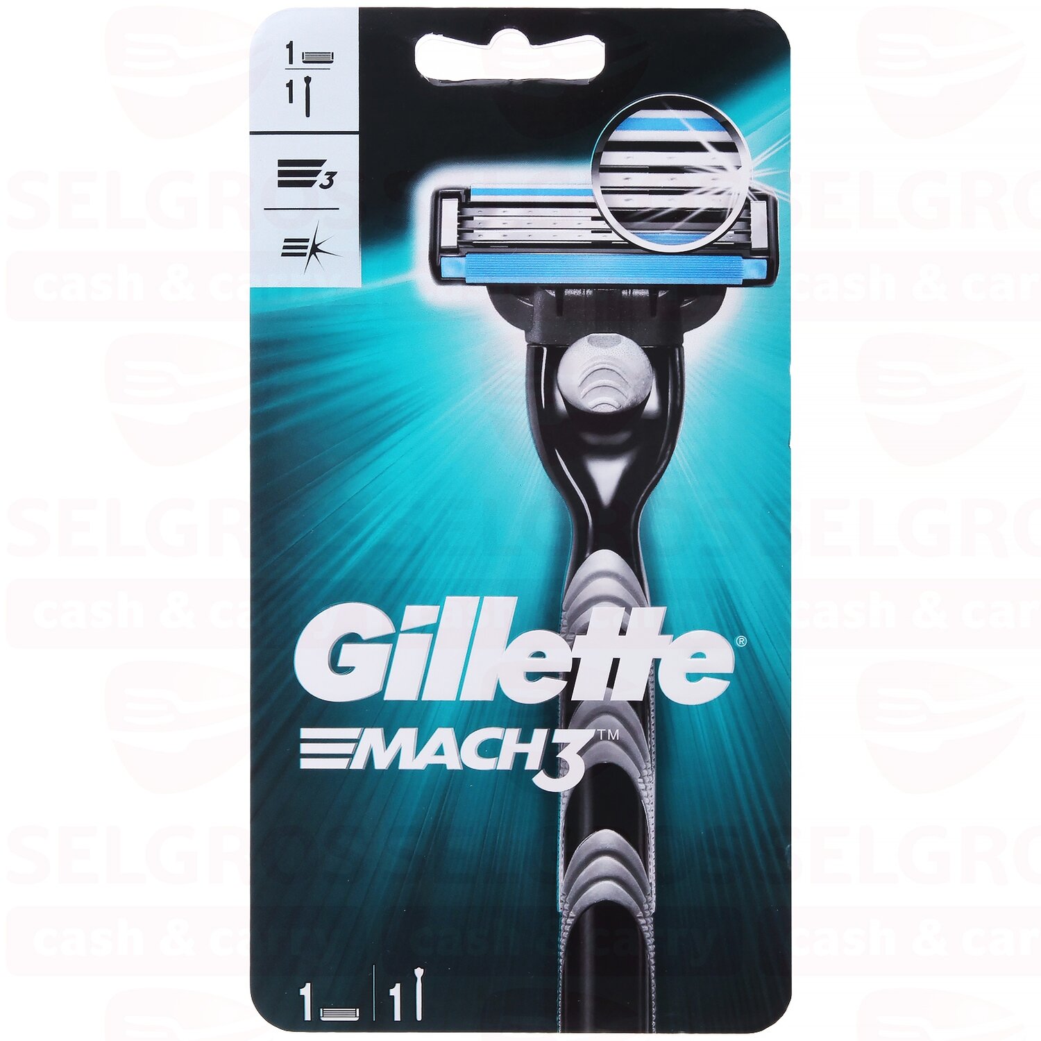 Многоразовый бритвенный станок Gillette Mach3 , 1 кассета