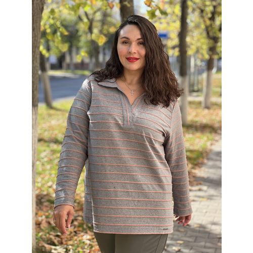 Джемпер, размер 60, серый