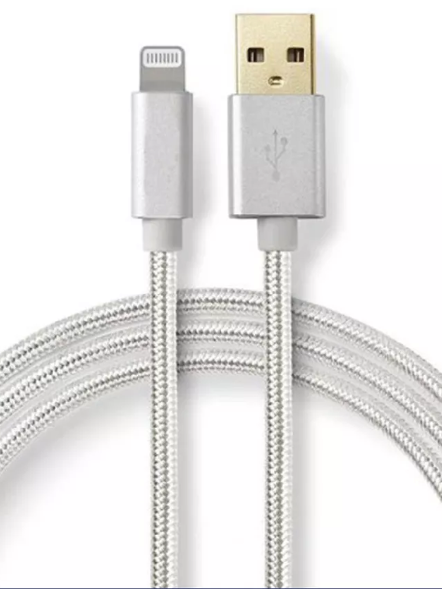 Зарядка для iPhone USB lightning 1м. Черная