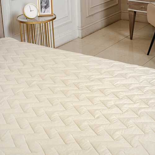 Наматрасник стеганый лежебока Лён и Хлопок 80х200 арт 56080-3 3909₽