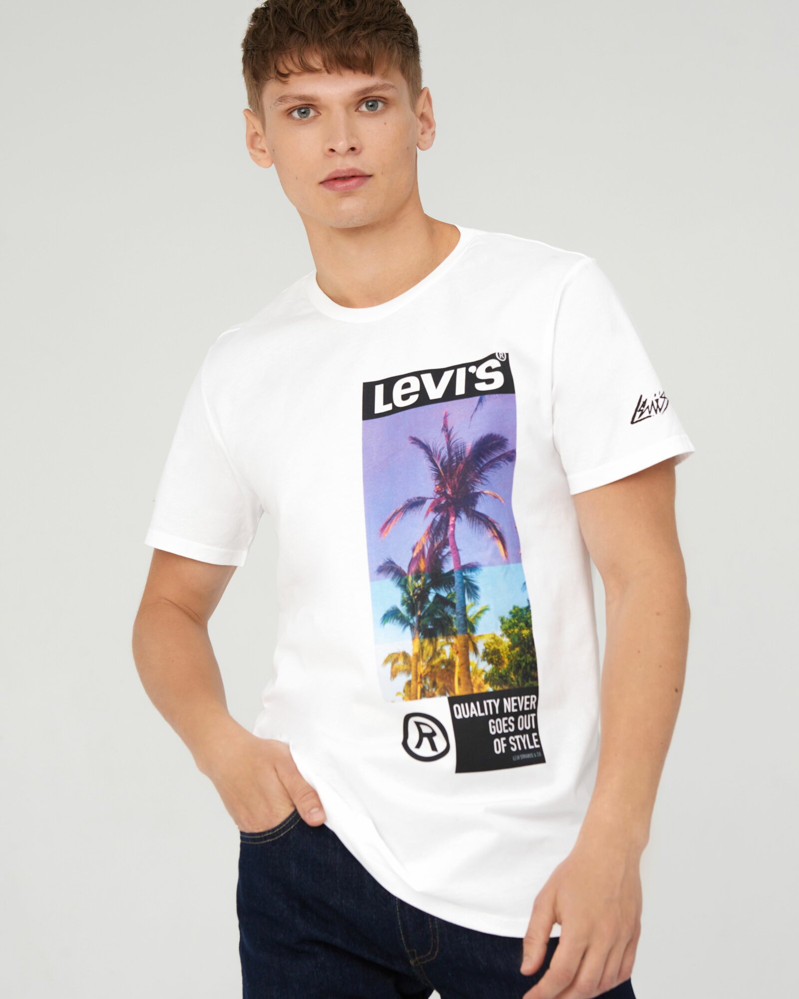 Футболка Levi's, размер L, белый — фото 1