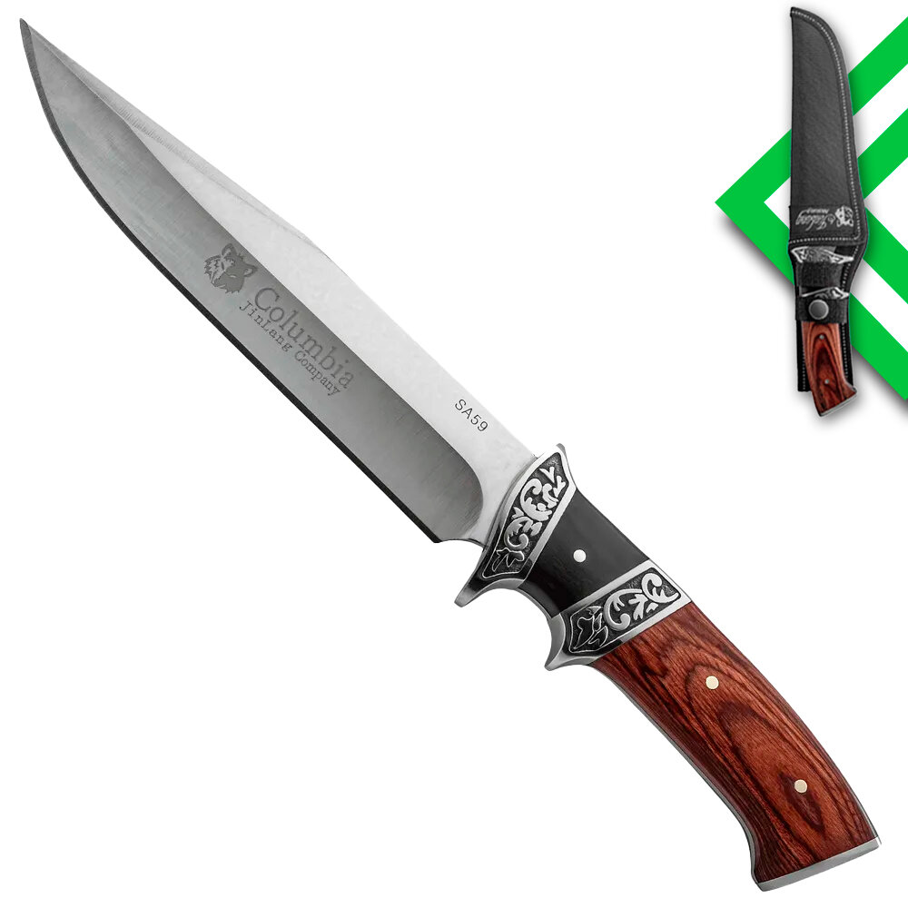 Нож охотничий, туристический, длина клинка 18 см, + чехол