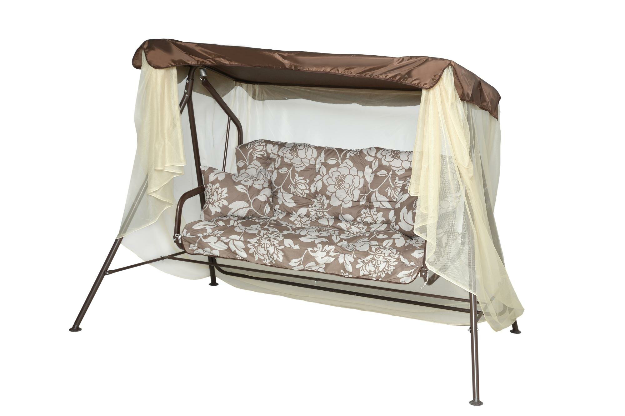 фото Качели садовые 2-х местные Невада с москитной сеткой арт. с1531