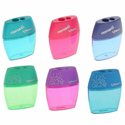 Точилка 2 отверстия с контейнером Maped Shaker микс 537₽