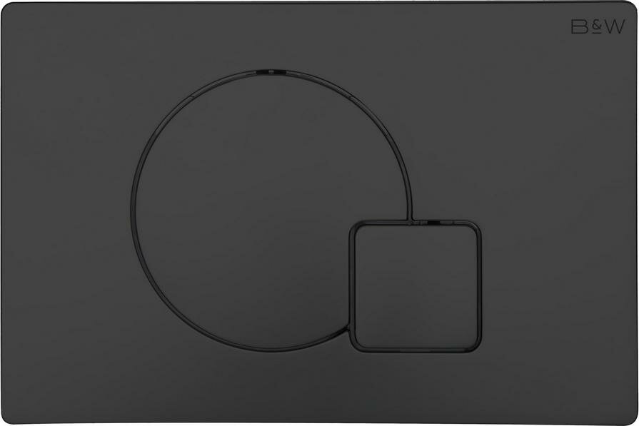 фото Клавиша смыва Black&White Universe WPI-09522, черный матовый