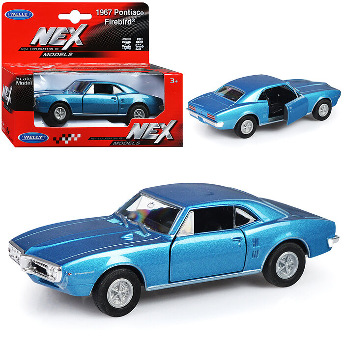 Машинка WELLY 1967 PONTIAC FIREBIRD Серый / модель машины 1:38 с пружинным механизмом - фото №6