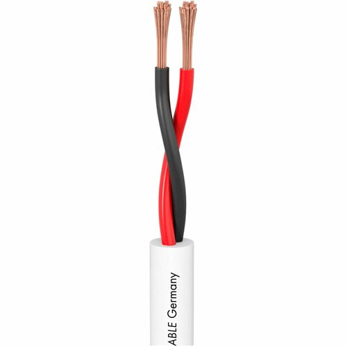 Кабель акустический с катушки двухжильный Sommer Cable 425-0050 Meridian Mobile SP225 White, 1 м