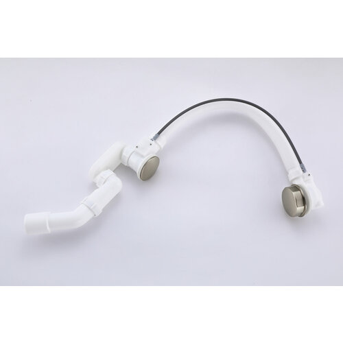 Слив-перелив полуавтоматический для ванны и душа BesserKraft (латунь, никель)