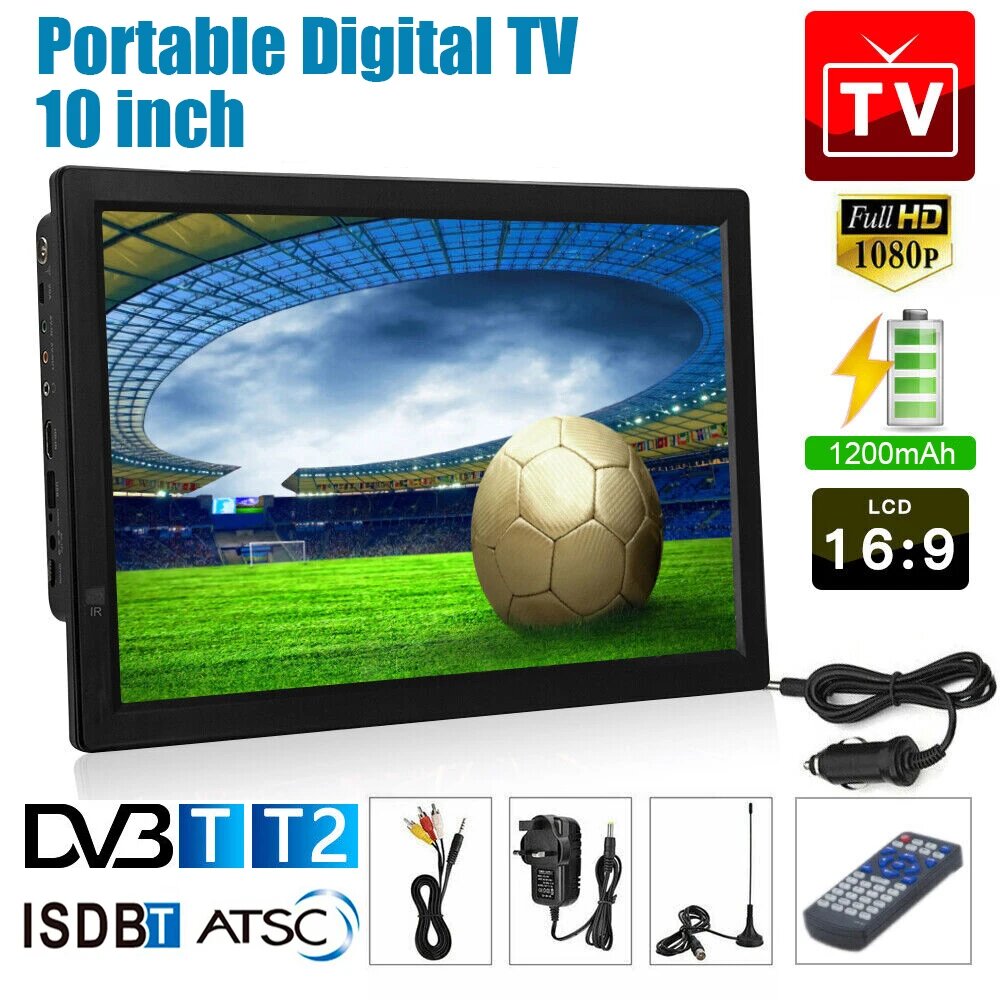 Портативный телевизор 1080P HDMI