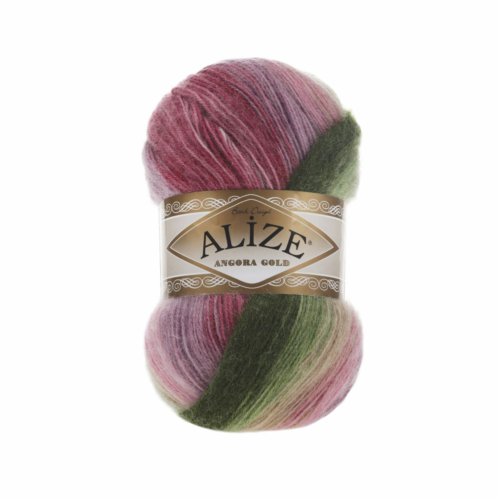 Пряжа ALIZE "Angora Gold Batik" 500гр. (100гр-550м.)(20% шерсть; 80% акрил) 2527