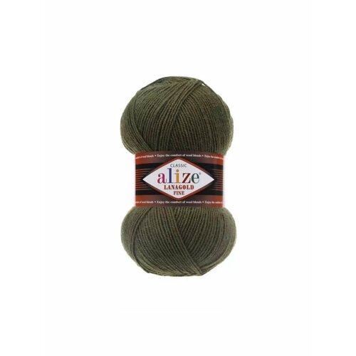Пряжа Alize Lanagold fine 29 хаки