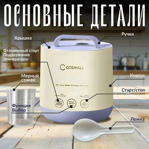 Мультиварка многофункциональная, 4в1, 2 литра