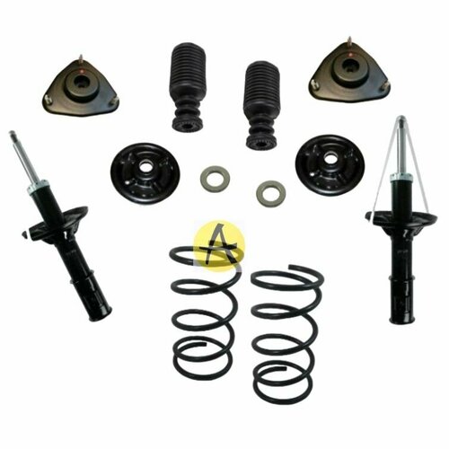 Комплект передней подвески пружины амортизаторы чашки Mitsubishi Lancer 9 IX 2000- пр-во Тайвань 26400₽