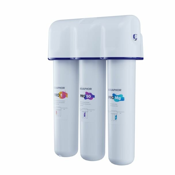 Фильтр Аквафор "Osmo Pro 50", с краном, под мойку, обратный осмос, 3 ступени очистки, белый — фото 1