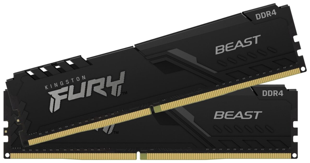 Оперативная память Kingston FURY Beast 32 ГБ (16 ГБ x 2 шт.) DDR4 2666 МГц DIMM CL16