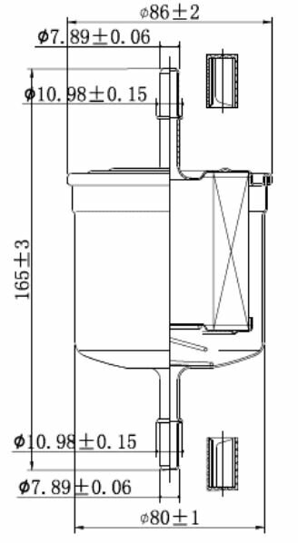 Фильтр топливный для автомобилей Volvo XC90 (02-)/(06-) 2.5i/2.9i/3.2i/S60 (00-)/S80 (98-)(03-) 2.4i SVY8222 Carville Racing